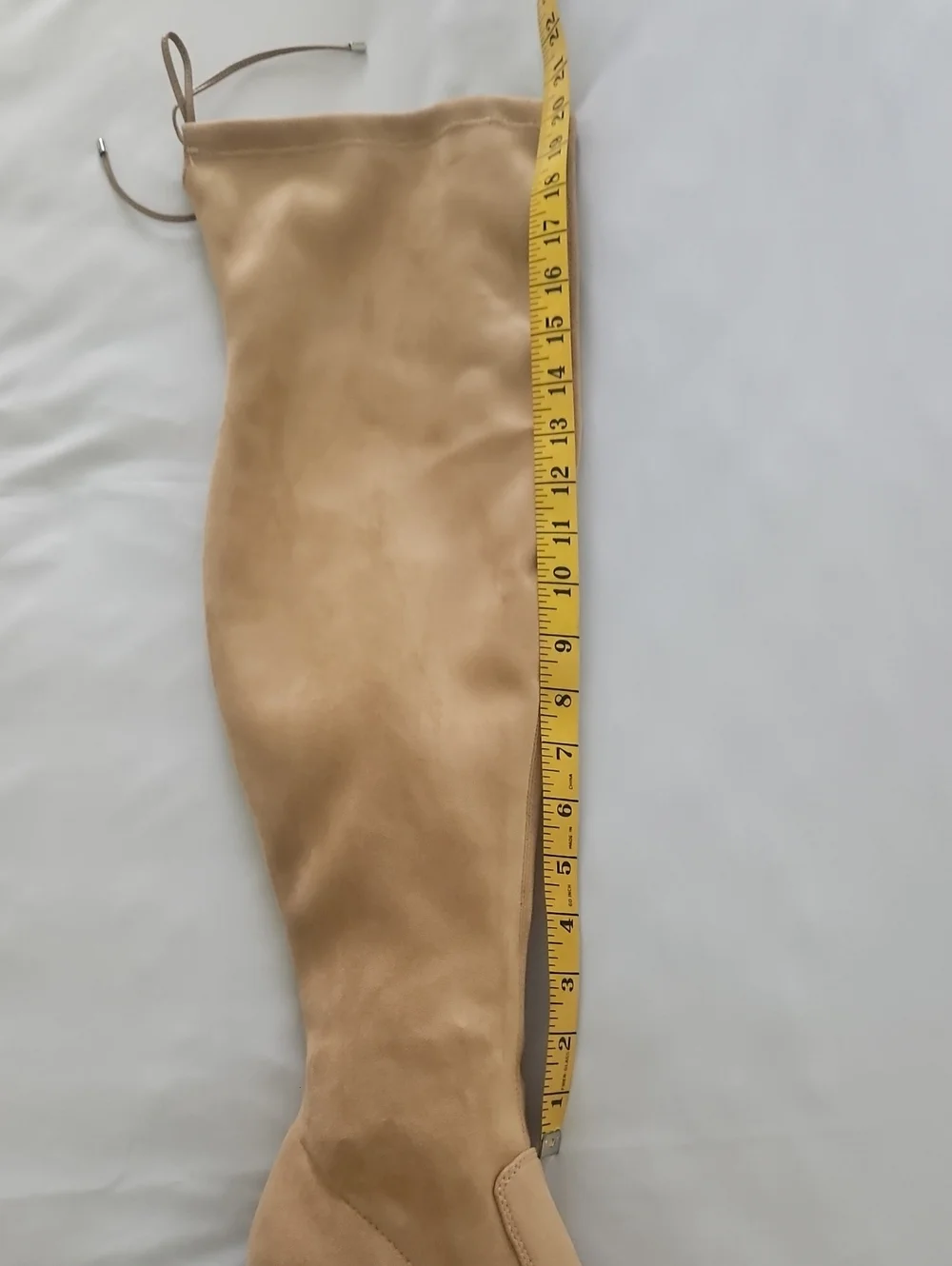 Gianni Bini Tan Stretch Over Knee Platform Block Heel Boots Size 8.5